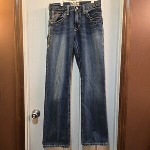 Ariat M4 Relaxed Boot Cut  Denim Blue Mens Jeans Size 30/34